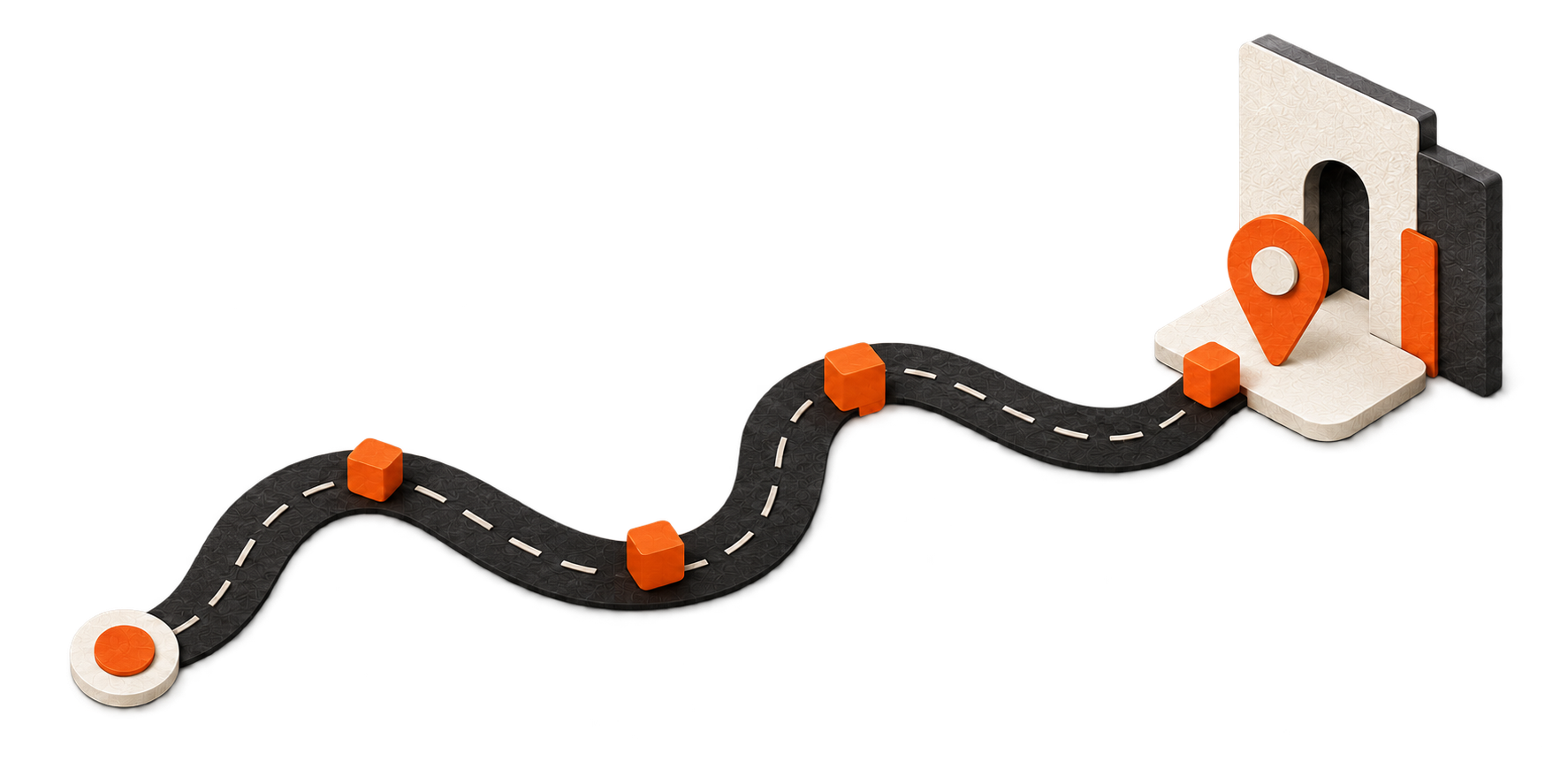 Paper-cut route leading to the CoSpaces location